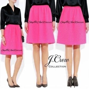 J.Crew Collection neon pink shimmer textured a-line skirt *shop@iamwarrior